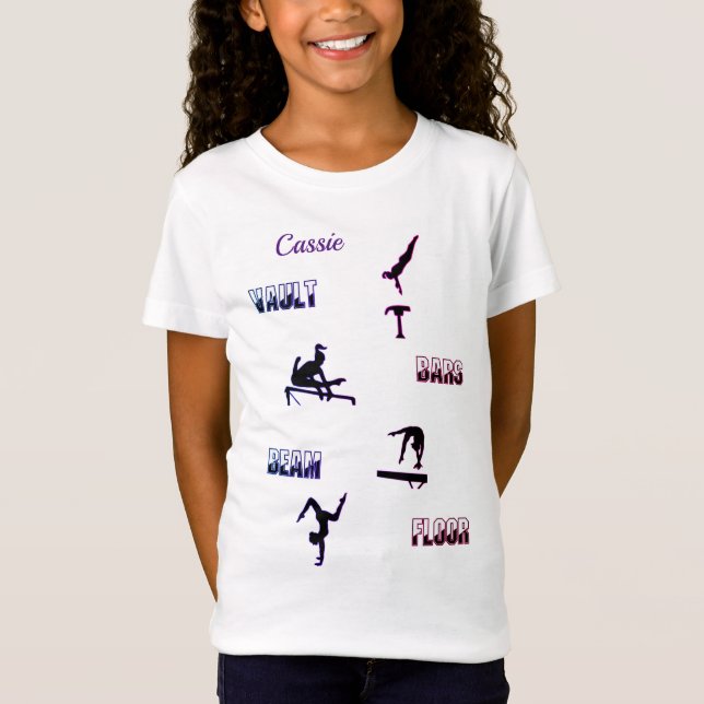 Gymnastics Vault, Bars, Beam, Floor T-Shirt (Front)