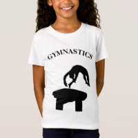 Gymnastics Vault w/ Name Girls T-Shirt