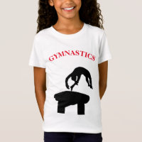 Gymnastics Vault w/ Name Girls T-Shirt