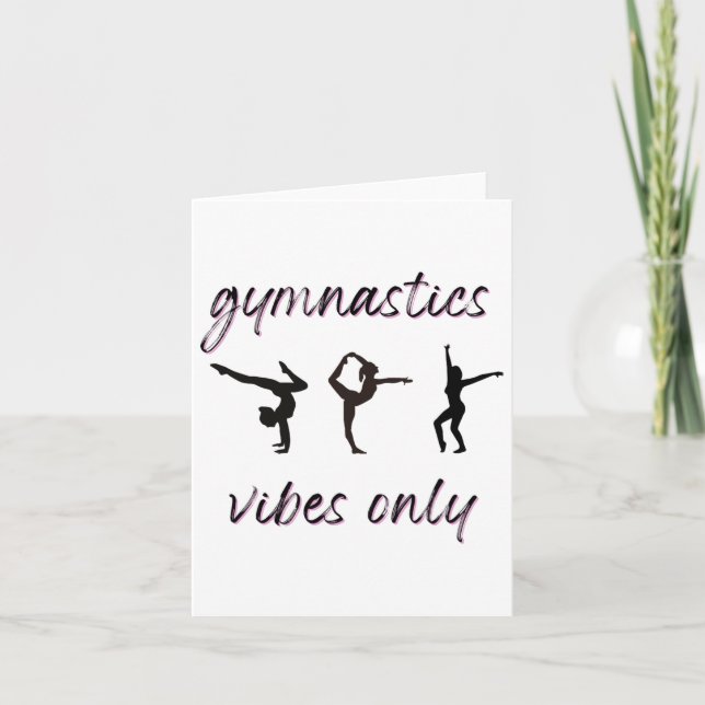 Gymnastics Vibes Only Tumbling Dancing Athlete  Card (Front)
