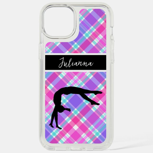 Gymnastics w/ Name of Gymnast Speck iPhone Case (Front)