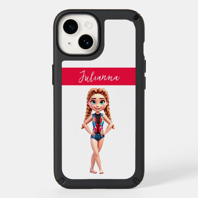 Gymnastics w/ Name of Gymnast Speck iPhone Case (Front)