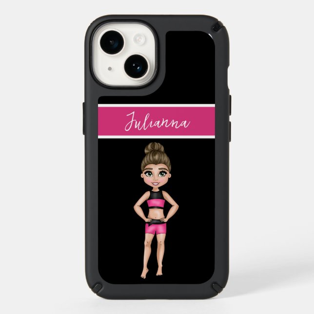 Gymnastics  w/ Name of Gymnast Speck iPhone Case (Front)