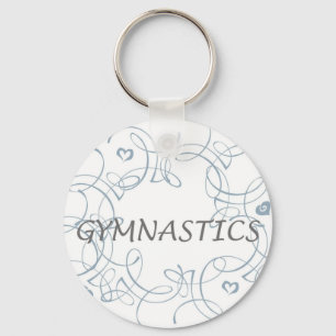Gymnastics with Swirl Keychain