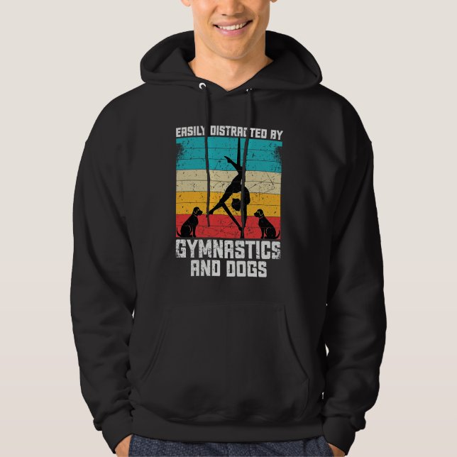 Gymnastics Women men Girls Teens Gymnast Dance Ret Hoodie (Front)