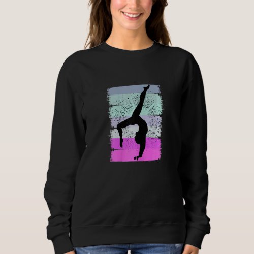 Gymnastics Womens Gymnast Girl Handstand Beam Quee Sweatshirt