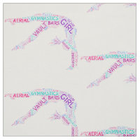 Gymnastics Word Art Fabric