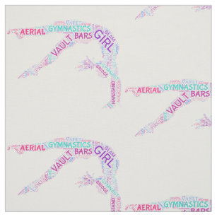Gymnastics Word Art Fabric