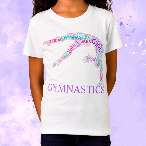 Gymnastics Word Art Handspring T_Shirt