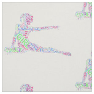 Gymnastics Word Art Version 2 Fabric