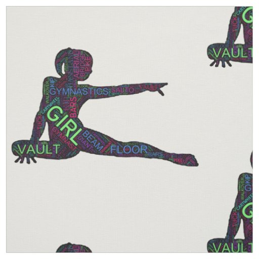 Gymnastics Word Art Version 3 Fabric