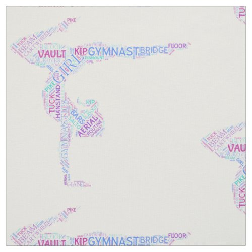 Gymnastics Word Art Version 4 Fabric