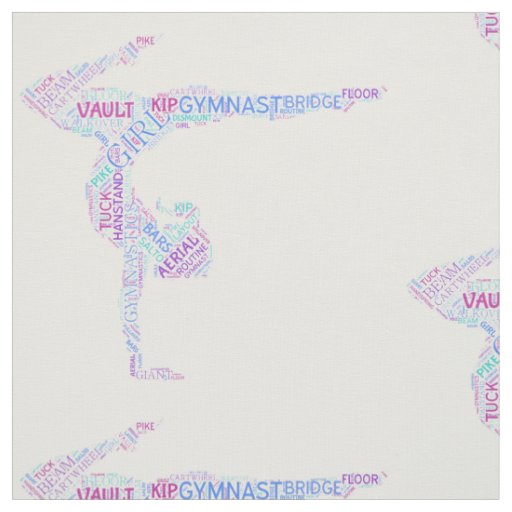 Gymnastics Word Art Version 4 Fabric