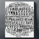 Gymnastics Word Cloud Plaque<br><div class="desc">Gymnastics word cloud tumbling</div>