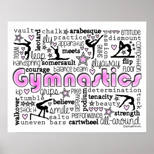 gymnastics-words-2-poster-zazzle