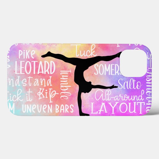 Gymnastics Words Rainbow Ombre   Case-Mate iPhone Case (Back (Horizontal))