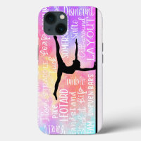 Gymnastics Words Rainbow Ombre