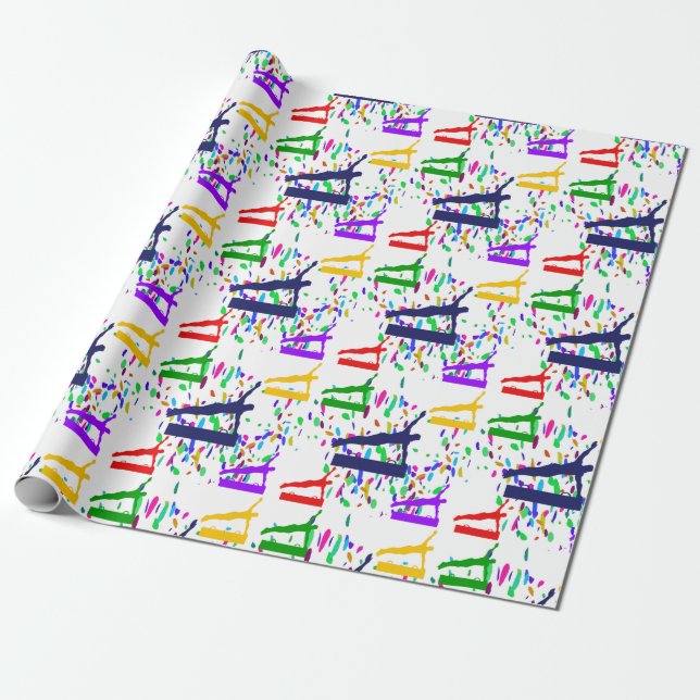 GYMNASTICS   WRAPPING PAPER (Unrolled)