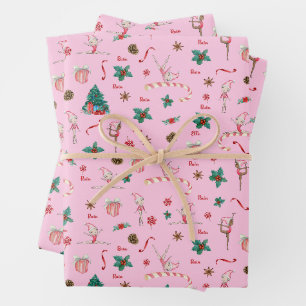 Gymnastics wrapping paper pink