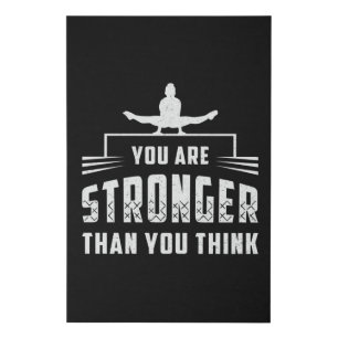 Gymnastics You Are Stronger Bars Beam Gymnast Faux Canvas Print