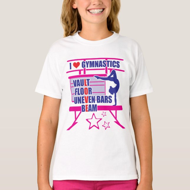 Gymnast's  -  I Love Gymnastics T-Shirt (Front)