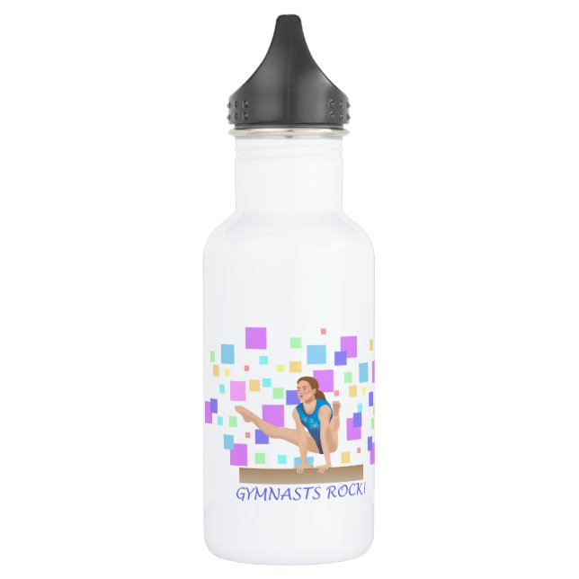 Gymnasts Rock!  Balance Beam Water Bottle (Left)