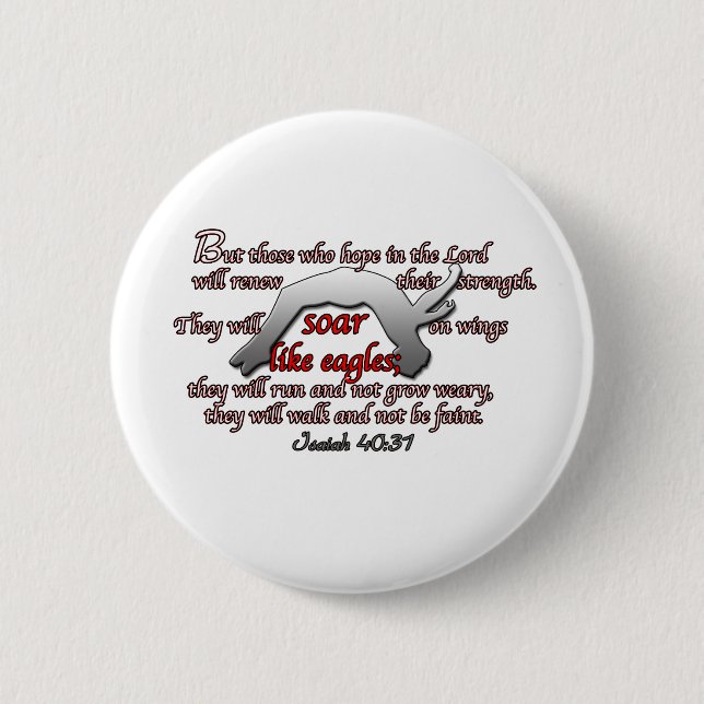 Gymnasts Soar Like Eagles Pinback Button (Front)
