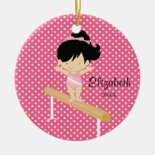 Gymnist girl Gymnastics Christmas Ornament