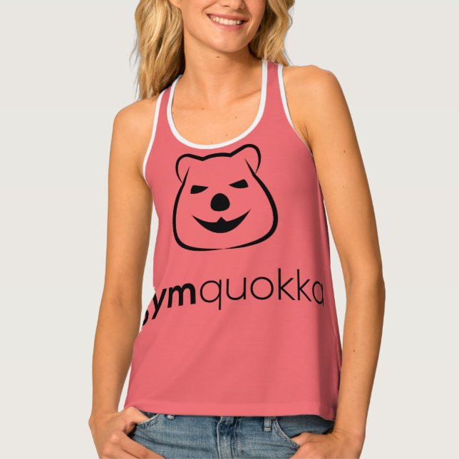Gymquokka Women's Racerback Tank Top (Front)