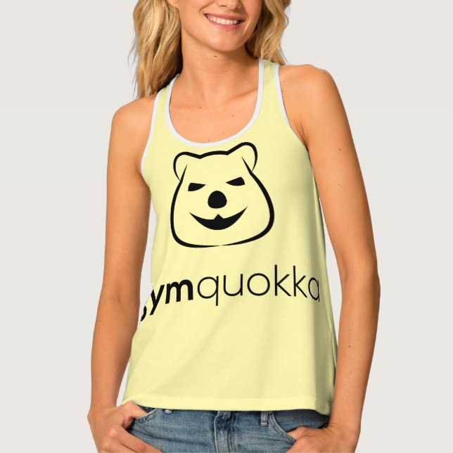 Gymquokka Women's Racerback Tank Top (Front)