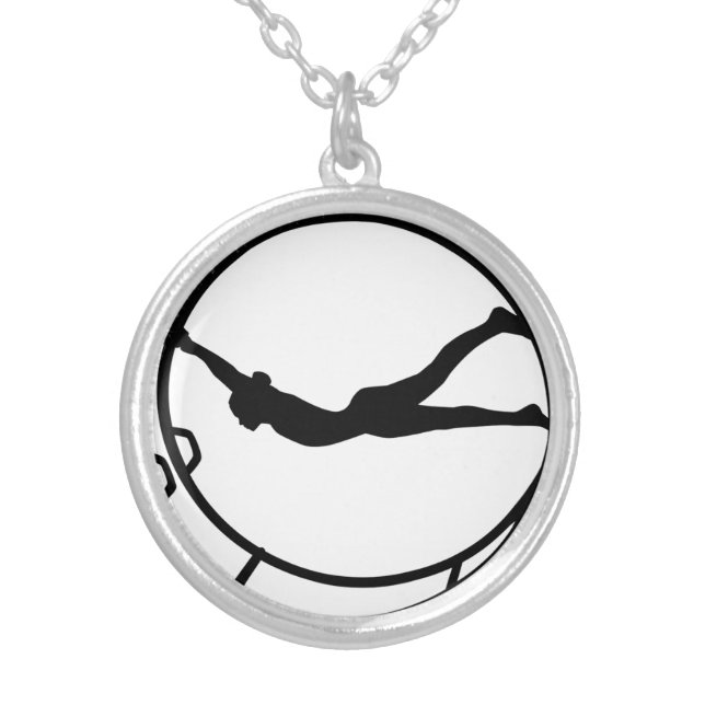 Gymwheel Silver Plated Necklace (Front)