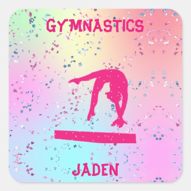 GYNASTICS STICKERS PERSONALIZED! (Front)