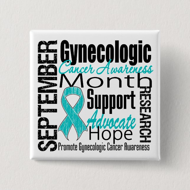 Gynecologic Cancer Awareness Month TRIBUTE Pinback Button (Front)