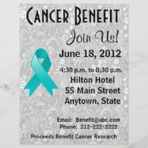 Gynecologic Cancer  Benefit Floral Flyer