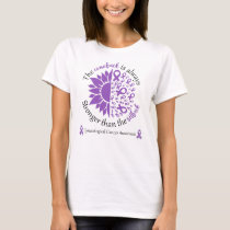 Gynecological Cancer Awareness Purple Ribbon T-Shirt