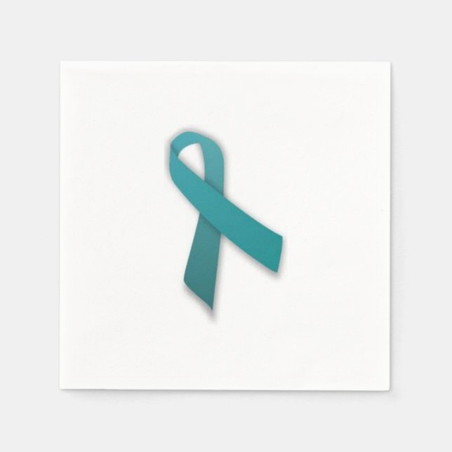 Gynecological Cancer Ribbon Napkins (Front)