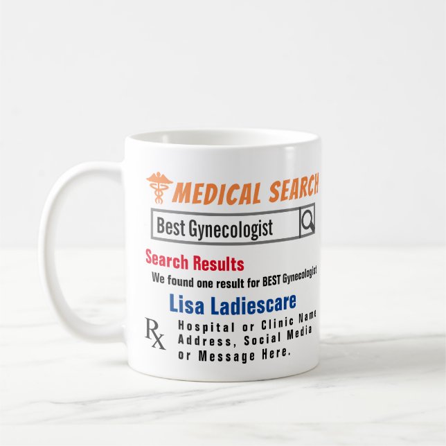 Gynecologist Funny Search Gift Mug (Left)