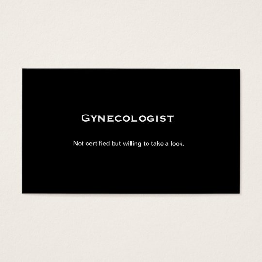 Gynecologist Ice Breaker Pick Up Line Call Me Business Card Gynecologist Ice Breaker Pick Up Line Call Me Business Card