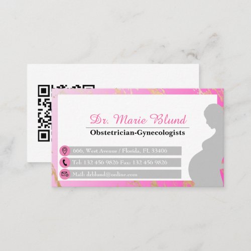 Gynecologist OBGYN Obstetrician Elegant Minimalist Business Card