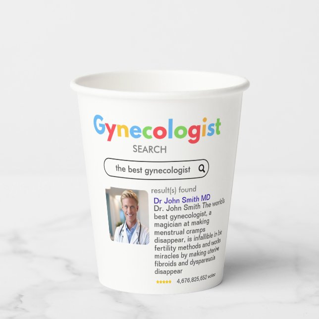 GYNECOLOGIST obstetrician doctor antistress 02 Paper Cups (Back)