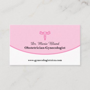 Gynecologist Obstetrician Obgyn Card With Qr Code by Calart_Creations at Zazzle