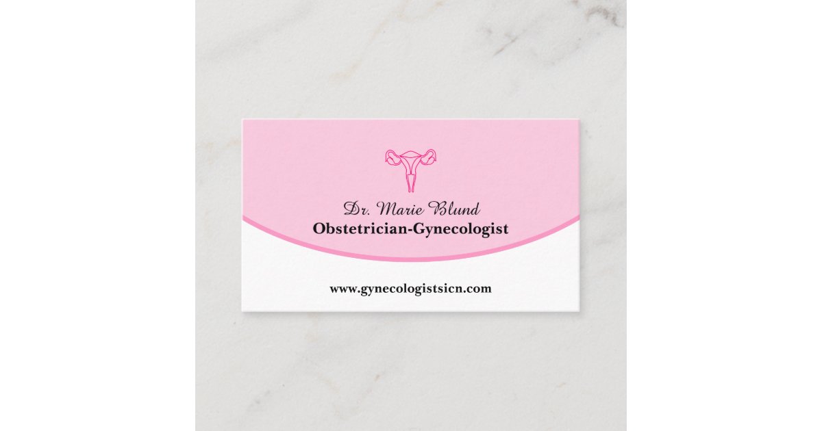 Gynecologist Obstetrician OBGYN Card with QR Code | Zazzle