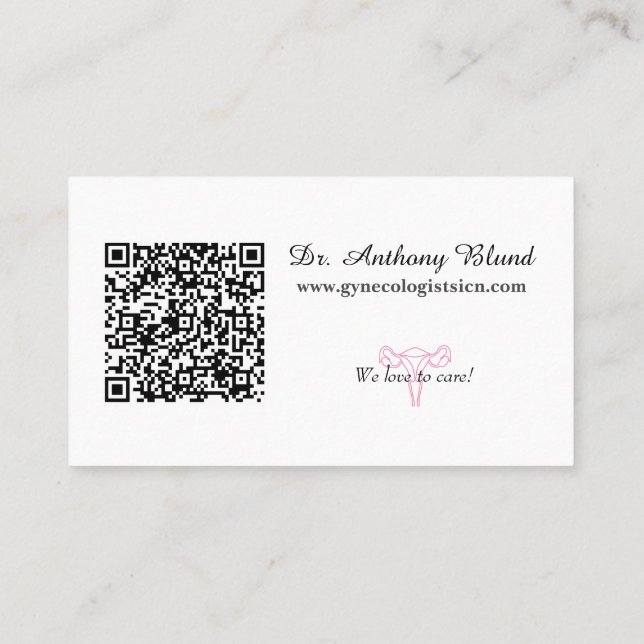 Gynecologist obstetrician OBGYN doctor Business Ca Card (Back)