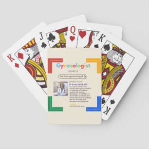 Gynecologist search Google doctor Poker Cards