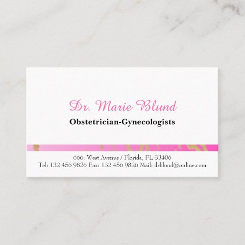 Gynecologists Obstetrician OBGYN clinic hospital Business Card