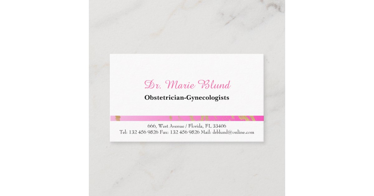 Gynecologists Obstetrician OBGYN clinic hospital Business Card | Zazzle