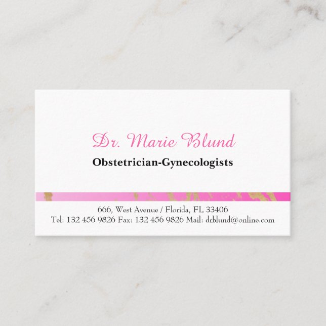 Gynecologists Obstetrician OBGYN clinic hospital Business Card (Front)
