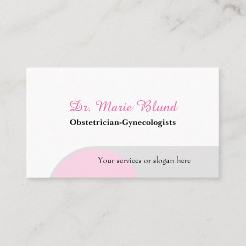 Gynecologists Obstetrician OBGYN elegant modern Business Card