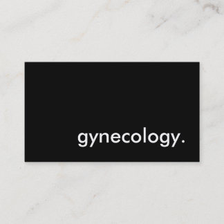gynecology. business card