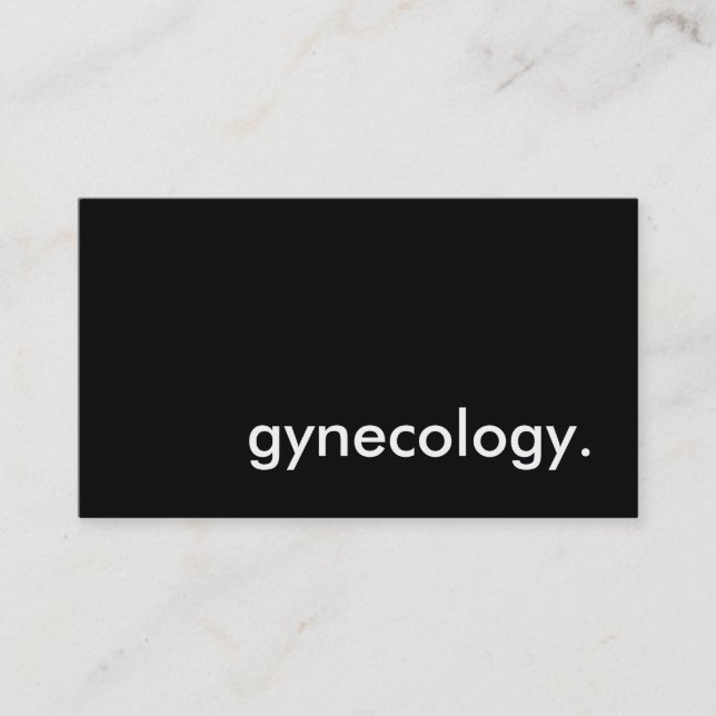gynecology. business card (Front)